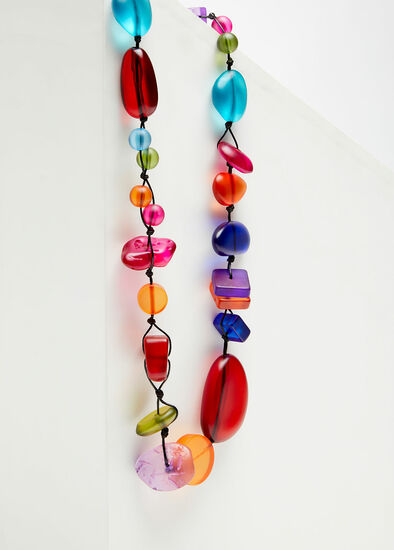 Bright Frosted Resin Necklace