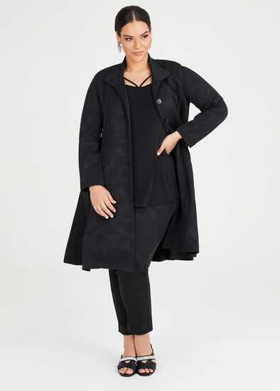 Plus Size Bacarra Jacquard Opera Coat