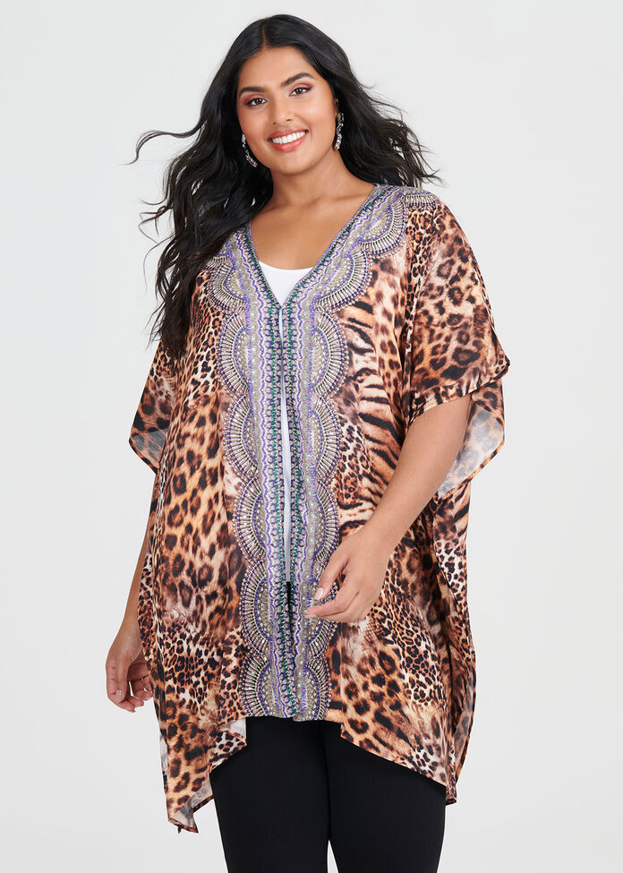 Running Wild Viscose Kimono, , hi-res