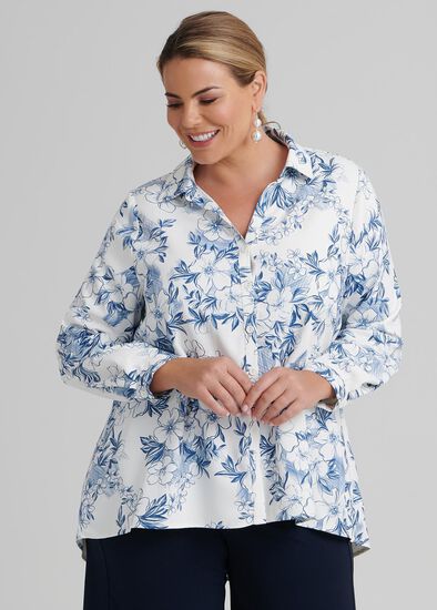 Plus Size Defenders Floral Shirt