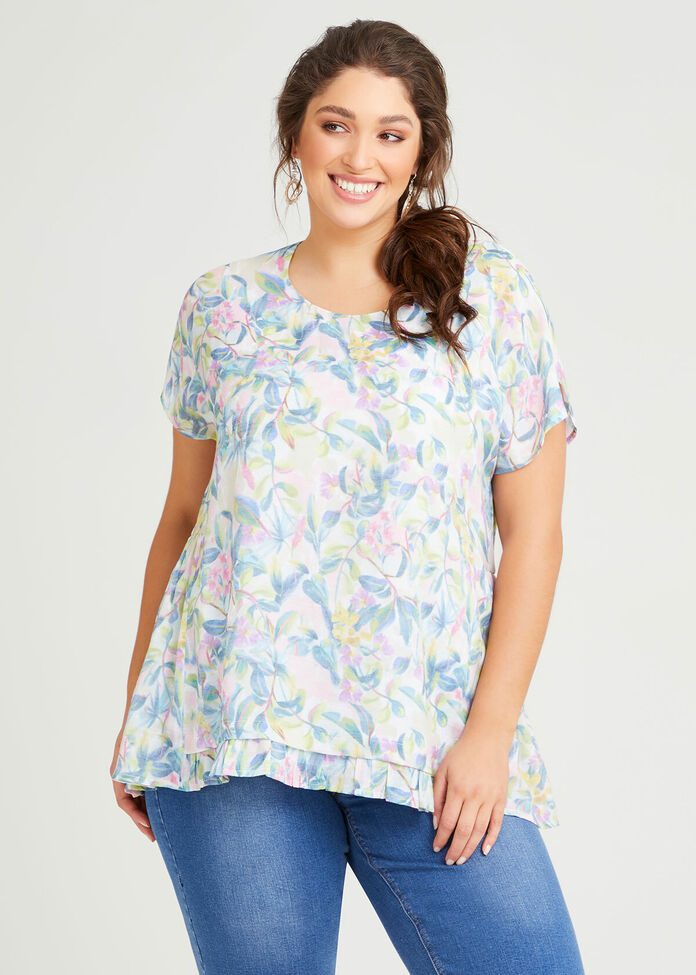 Natural Paloma Layered Top, , hi-res