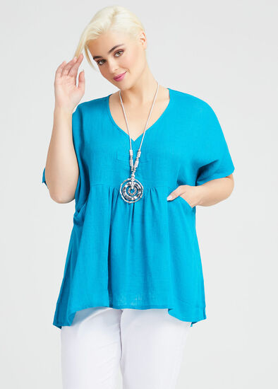 Plus Size Linen Santos Top