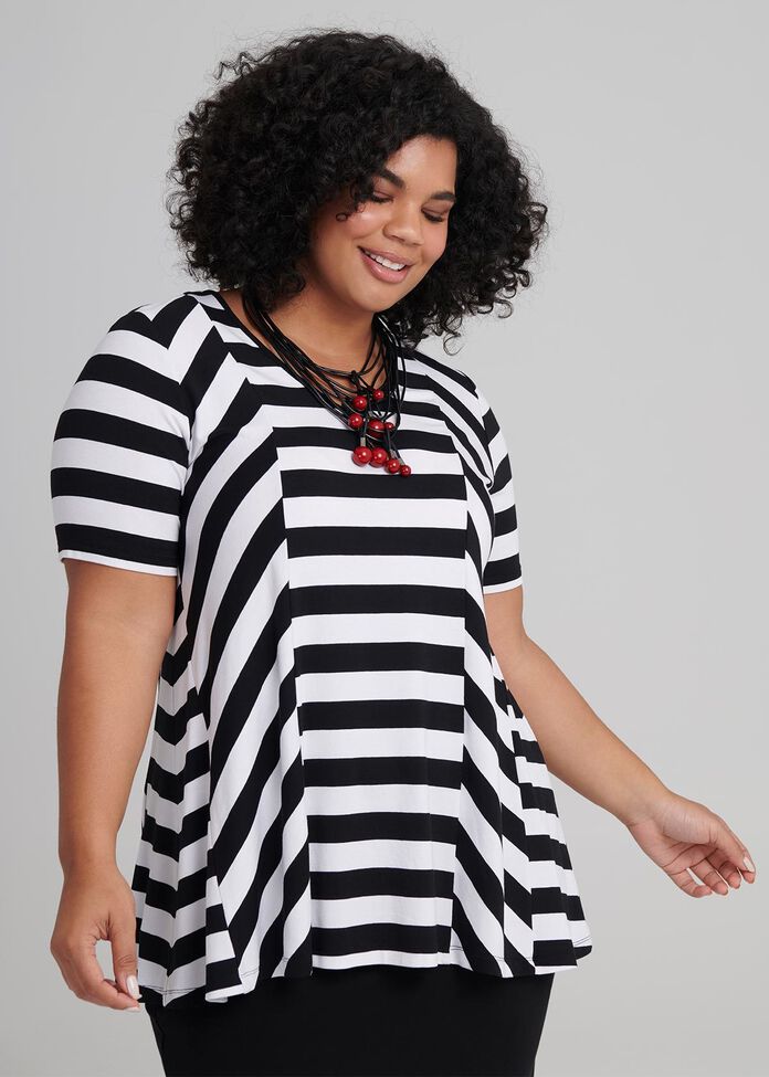 Elation Stripe Top, , hi-res