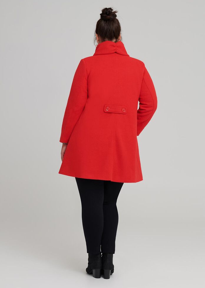 Cocoon Collar Coat, , hi-res