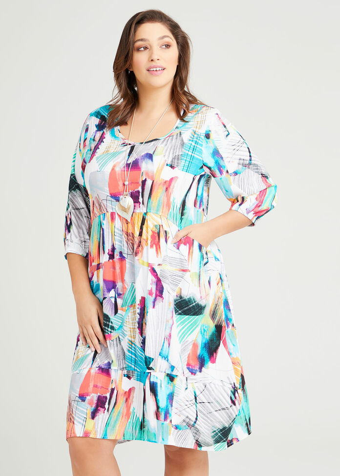 Spring Twist Natural Dress, , hi-res