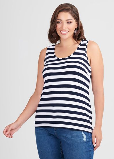 Plus Size Bamboo Stripe Cami