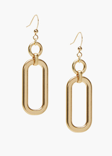 Gold Link Earrings