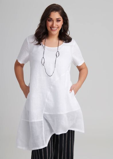 Plus Size Linen Provence Tunic