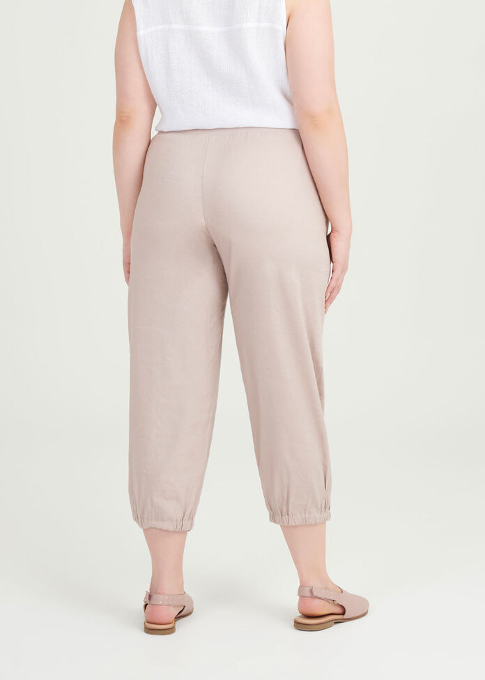 Easy Linen Crop Pant, , hi-res