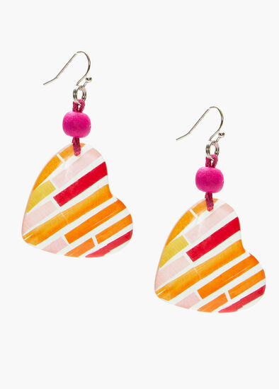 Heart Stripe Earrings