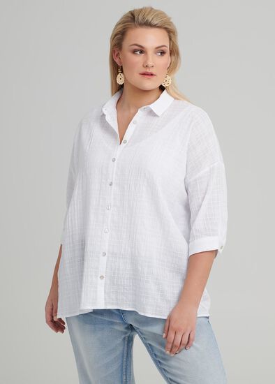 Plus Size Textured Shirt