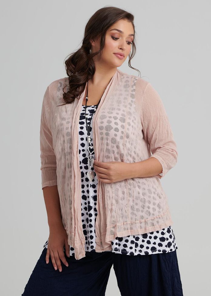 Mesh Essential Cardi, , hi-res