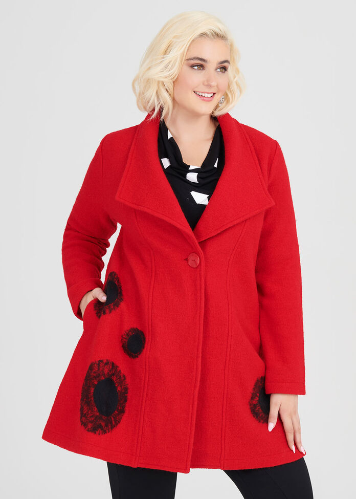 Frankie Boiled Wool Coat, , hi-res