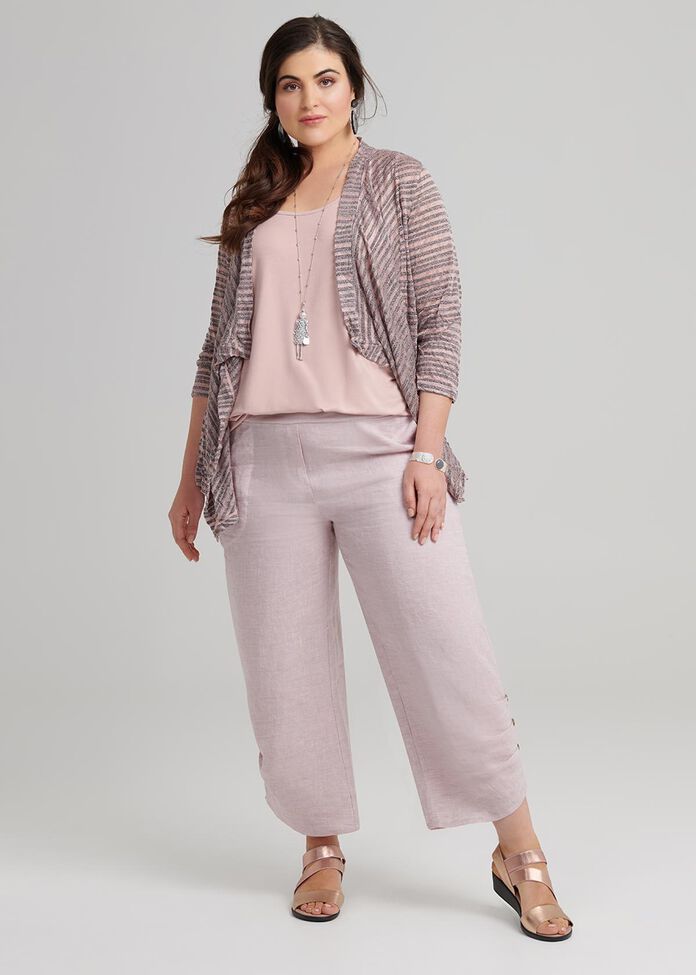 Seashell Stripe Cardi, , hi-res