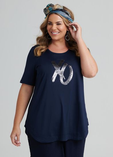 Plus Size Integra Sequins Top