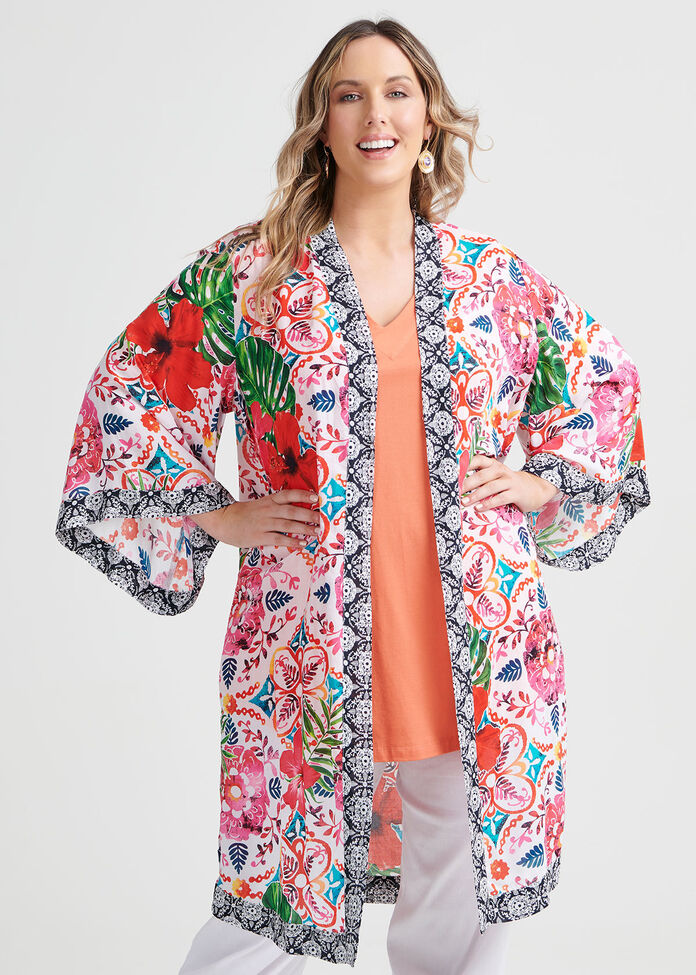 Natural Boho Kimono, , hi-res