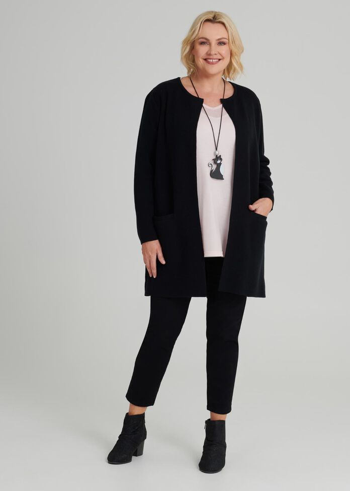 Paris Mid Length Cardi, , hi-res