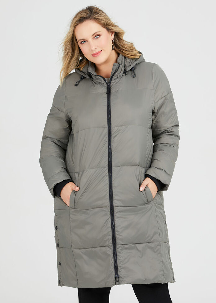 Long Line Puffer Jacket, , hi-res