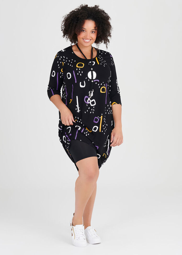 Natural Rain On Me Spot Dress, , hi-res