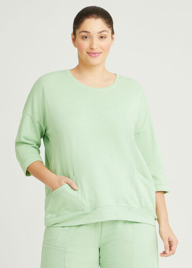 Plus Size Cotton Leisure Sweat Top