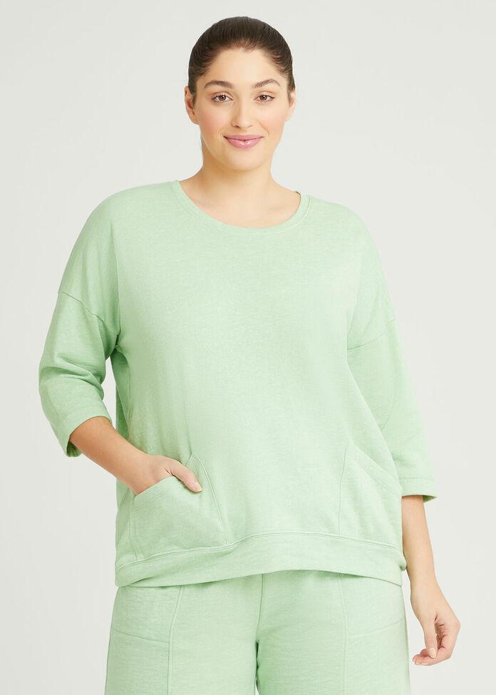 Cotton Leisure Sweat Top, , hi-res