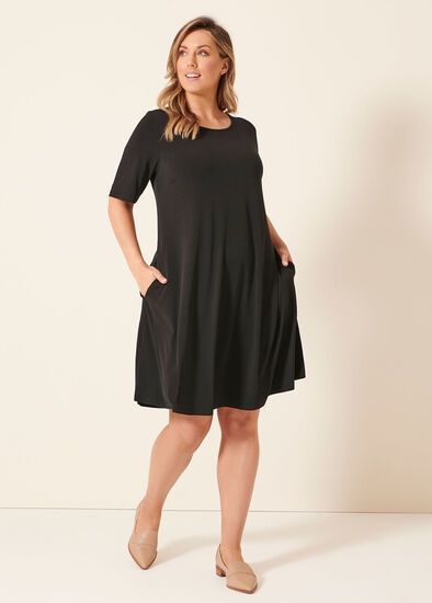 Plus Size Day To Night Short Sleeve Dress