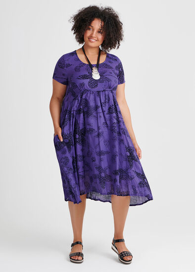 Plus Size Cotton Floral Pop Dress