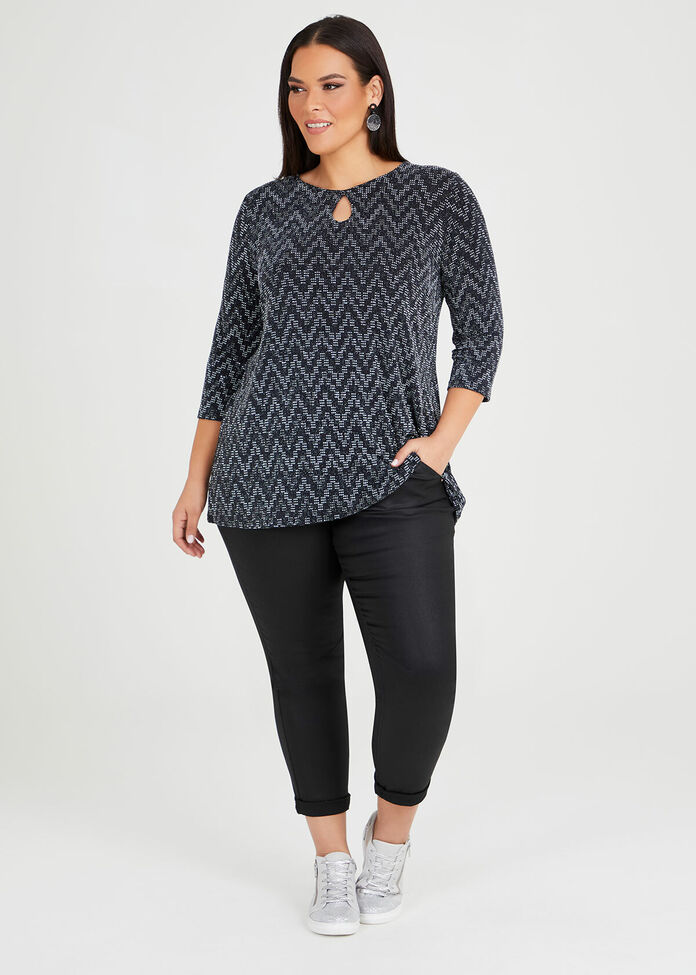 Violetta Lurex Knit Top, , hi-res