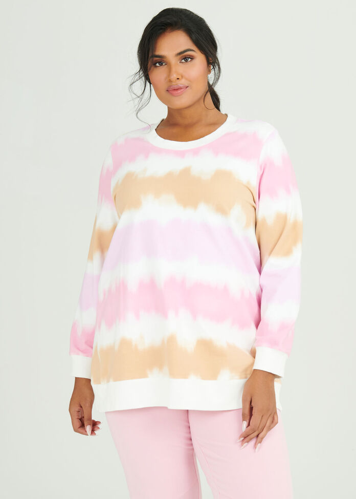 Organic Tiedye Sweat Top, , hi-res