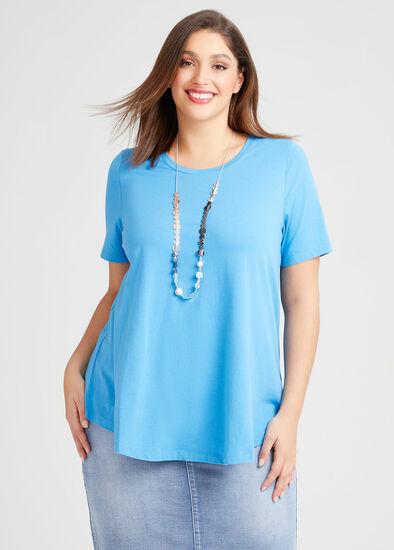 Plus Size Organic Crew Swing Basic Tee