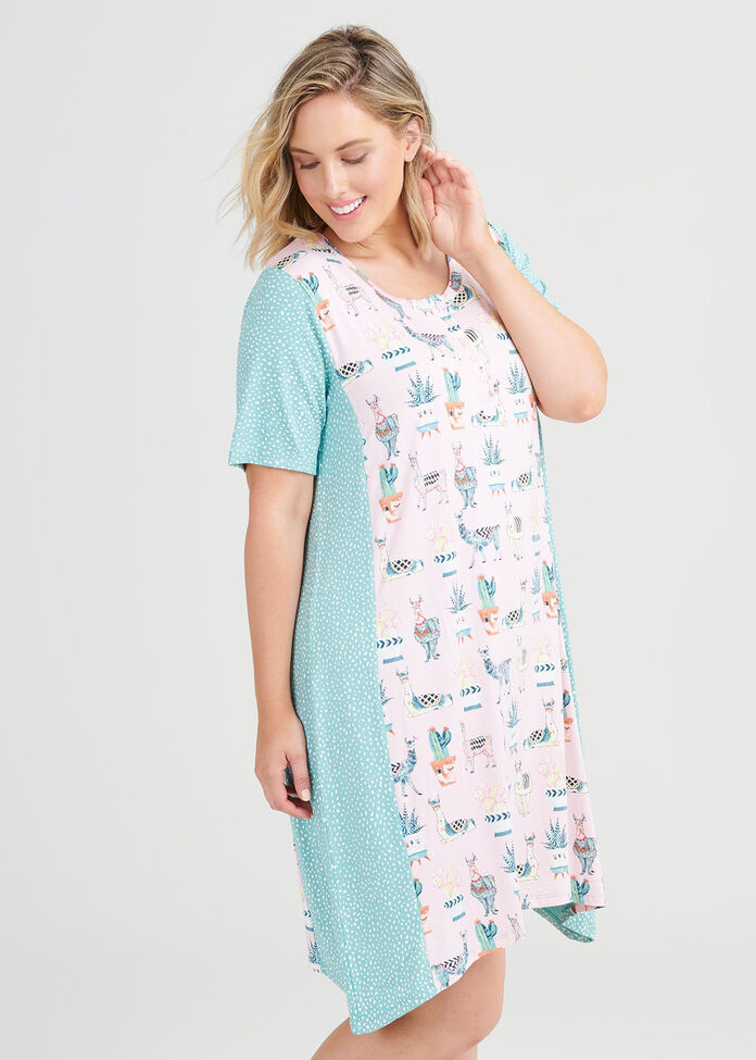 Bamboo Spliced Nightie, , hi-res