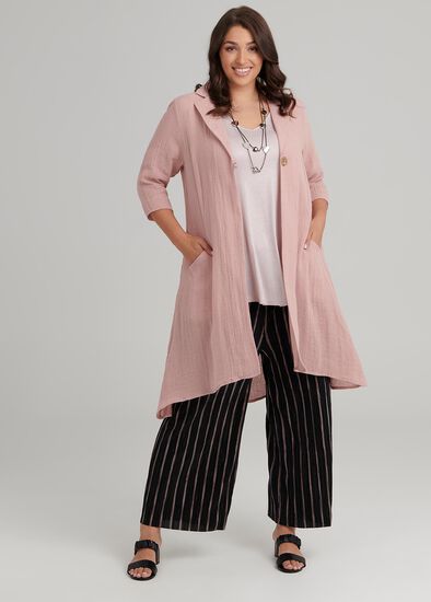 Plus Size Linen Daybreak Duster