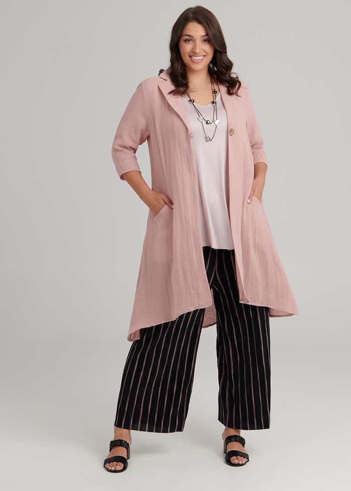 Linen Daybreak Duster, , hi-res