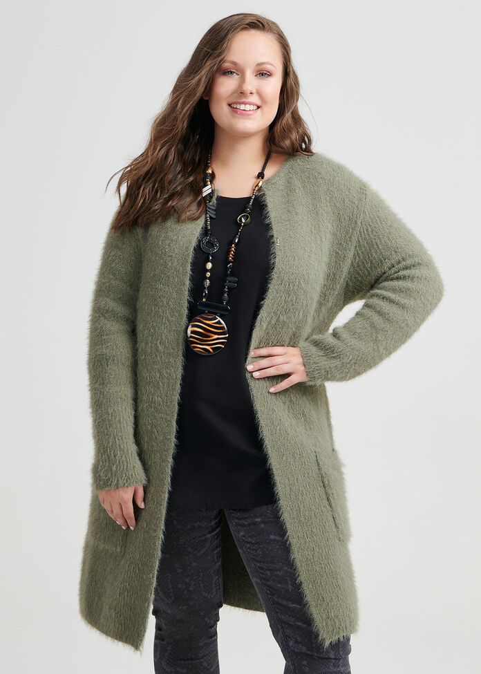 Warm And Fuzz Cardigan, , hi-res