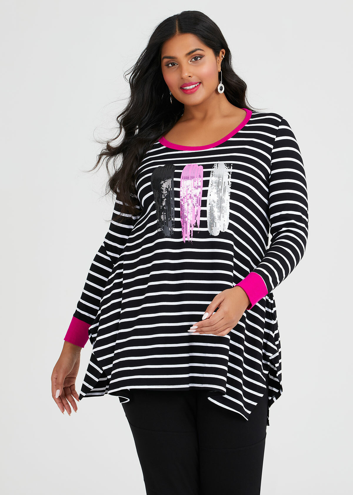 Viscose Effortless Stripe Top