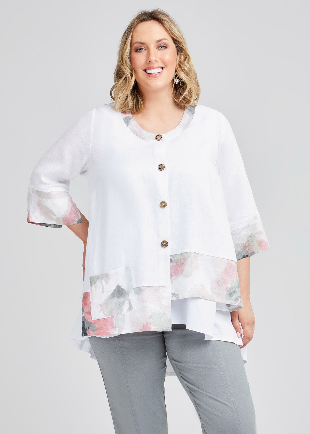Misty Vibe Linen Pocket Jacket