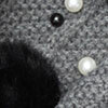 Grey Pom Pom Scarf, , swatch