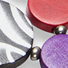 Bright Zebra Bead Necklace, multi, swatch