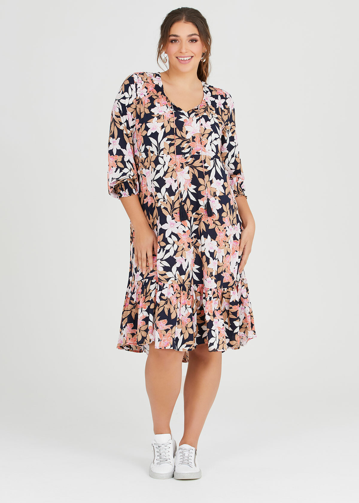 Natural Floral Dress