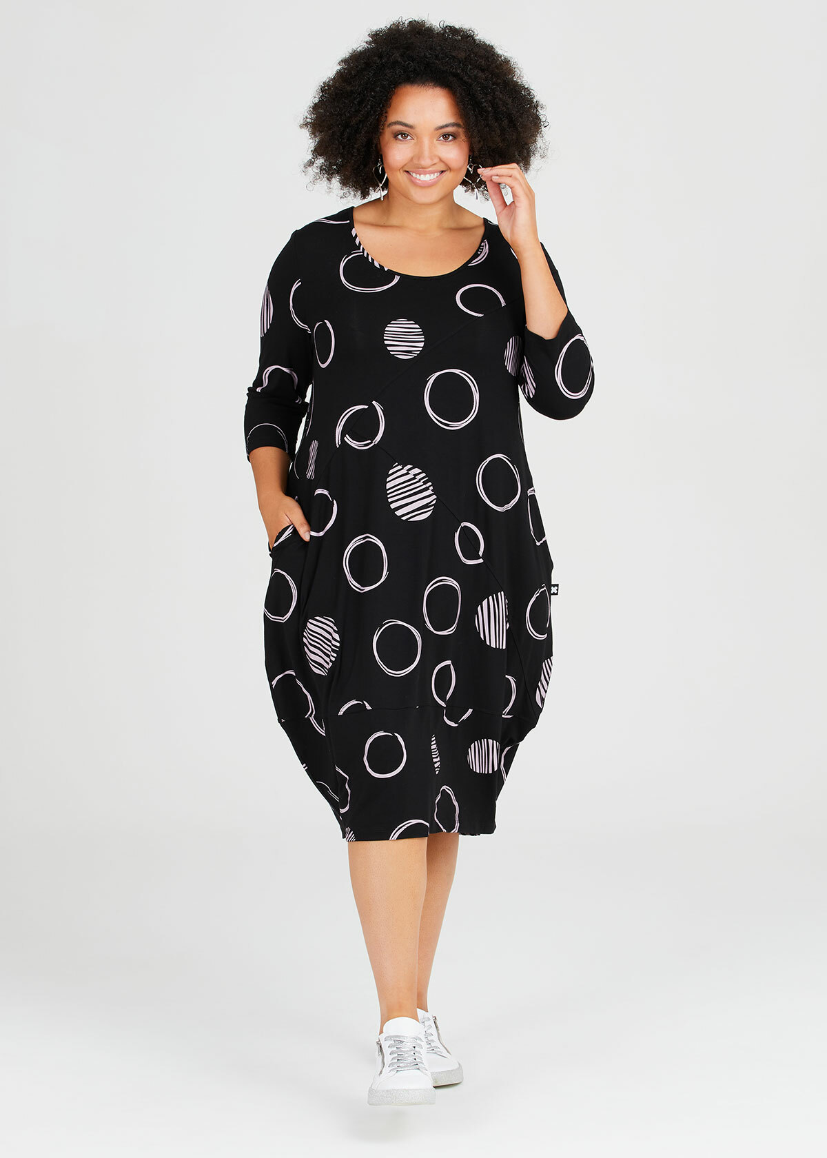 On The Move Natural Spot Dress