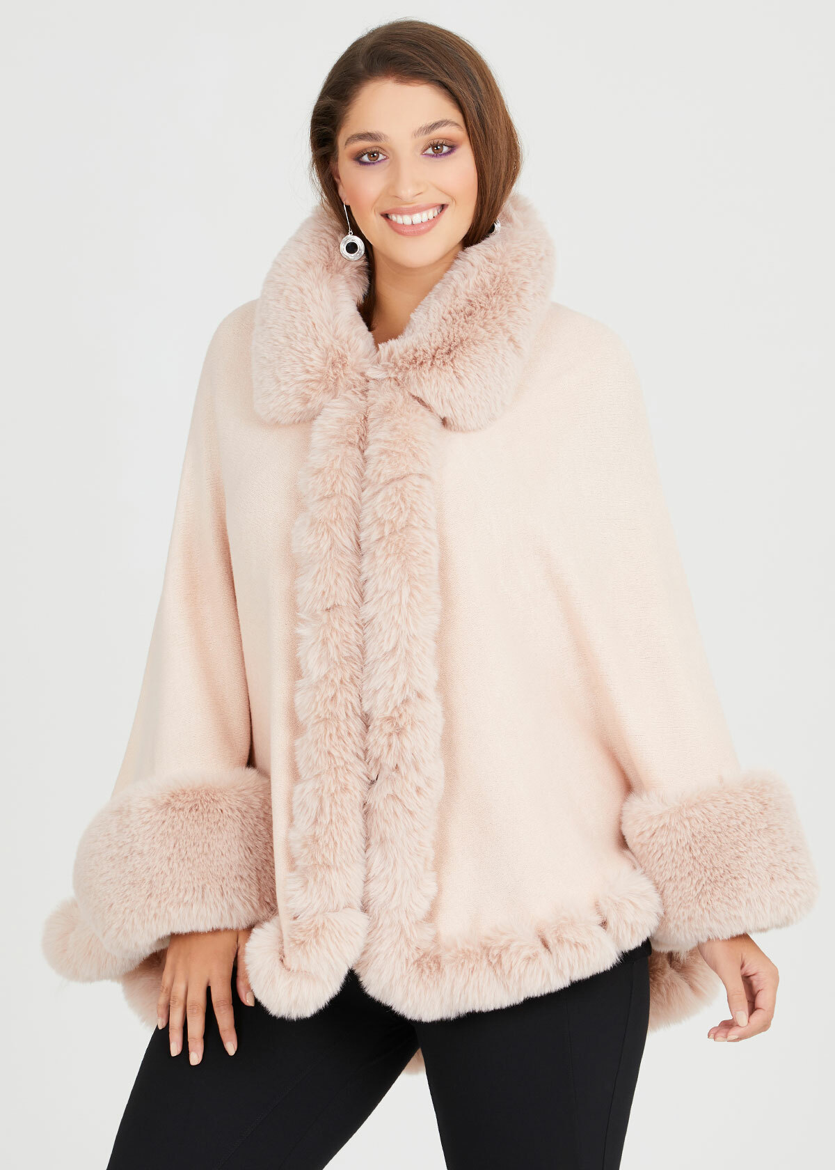 Blush Fur Cape